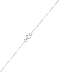 Crystal Cross 18" Pendant Necklace 10k Gold