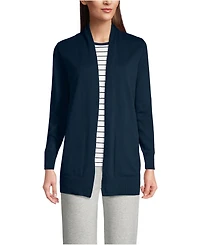 Lands' End Women's Tall Long Sleeve Open Long Cardigan Sweater
