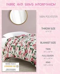 Betsey Johnson Bouquet Day Ultra Soft Plush Blanket