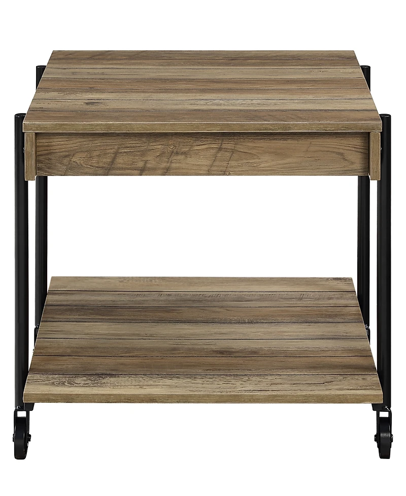 Furniture of America Luther 2 Piece Steel Industrial Coffee End Table Set