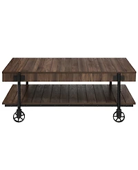 Furniture of America Luther 18" Steel Rectangle Coffee Table