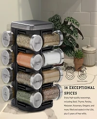 KitchenAid 16 Jar Plaza Spice Rack, Stainless steel