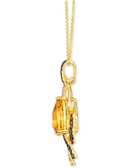 Le Vian Cinnamon Citrine (2-5/8 ct. t.w.) & Diamond (3/8 ct. t.w.) Swirl Pendant Necklace in 14k Gold, 18" + 2" extender