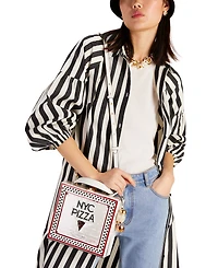 kate spade new york Slice Printed Spazzolato Leather Mini Pizza Box Bag