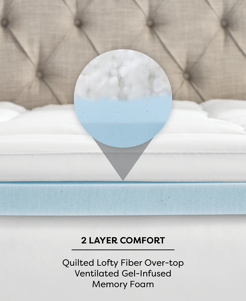 ProSleep 4" Hybrid Fiber and Memory Foam Mattress Topper, King, Exclusively at Macy's