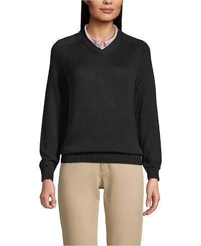 Lands' End Women's Cotton Modal V-neck Sweater