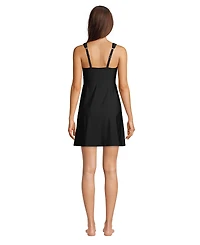 Lands' End Women's Tummy Control Surplice Wrap Swim Dress One Piece Swimsuit