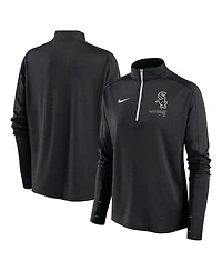 Women's Nike Black Chicago White Sox Pacer Quarter-Zip Top