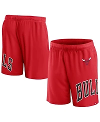 Men's Fanatics Red Chicago Bulls Free Throw Mesh Shorts