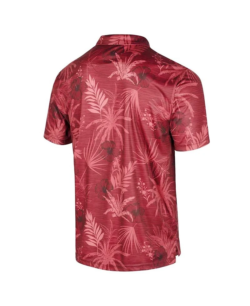Men's Colosseum Crimson Alabama Tide Big and Tall Palms Polo Shirt