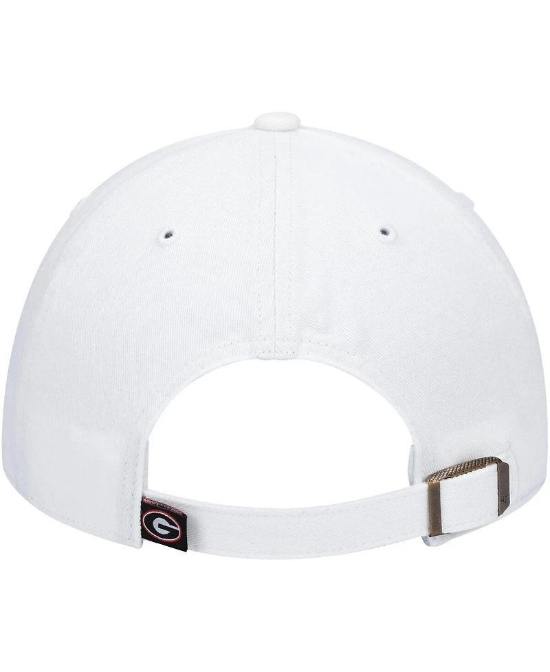 Men's '47 Brand White Georgia Bulldogs Clean Up Adjustable Hat