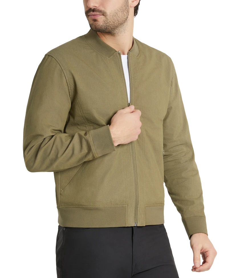 Kenneth Cole Men's Lightweight Engineered Bomber Jacket