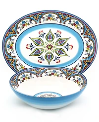 Euro Ceramica Zanzibar Serve Set, 2 Pieces