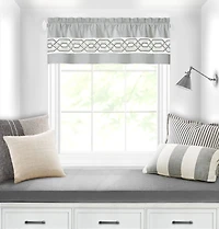 Kate Aurora Pacifico Rod Pocket Embroidered Window Valance
