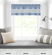 Kate Aurora Pacifico Rod Pocket Embroidered Window Valance