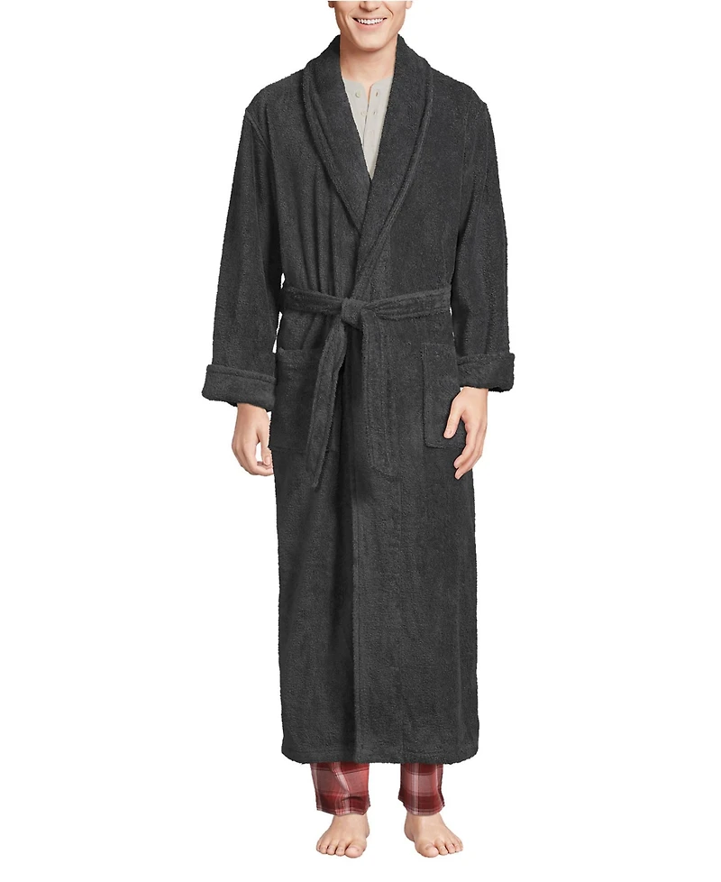 Lands' End Men's Full Length Turkish Terry Robe