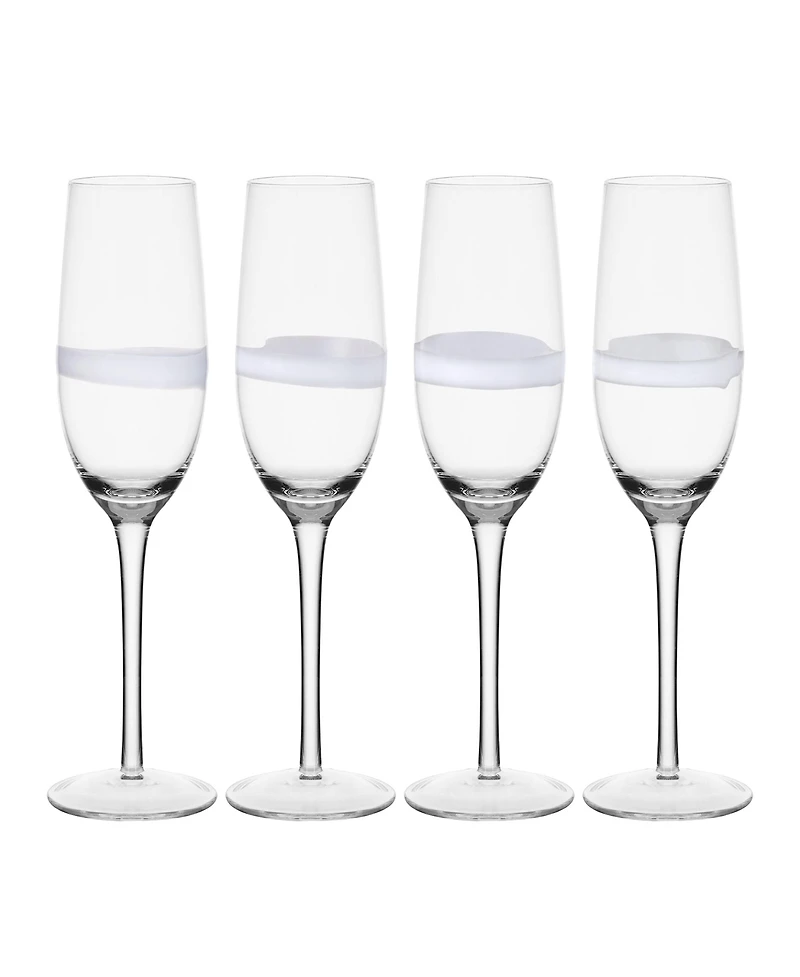 Fitz and Floyd Organic Band 8-oz Flutes 4-Piece Set
