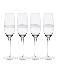 Fitz and Floyd Organic Band 8-oz Flutes 4-Piece Set