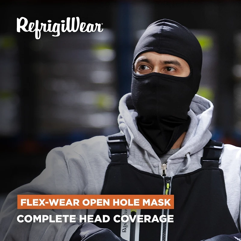 RefrigiWear Men's Flex-Wear Open Hole Mask - Breathable, Flexible, and Warm Winter Face Cover