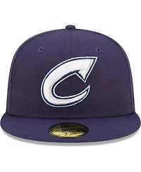 Men's New Era Navy Columbus Clippers Authentic Collection 59FIFTY Fitted Hat
