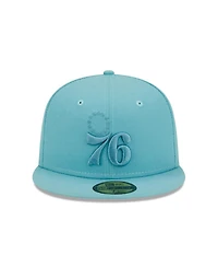 Men's New Era Blue Philadelphia 76ers Color Pack Foam 59FIFTY Fitted Hat