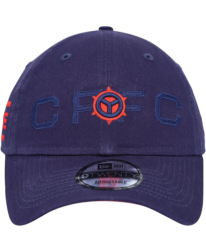 Men's New Era Navy Chicago Fire Kick Off 9TWENTY Adjustable Hat