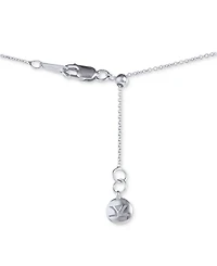 Le Vian Denim Ombre (7/8 ct. t.w.) & Nude Diamond (1/20 ct. t.w.) Flower Pendant Necklace in 14k White Gold, 18" + 2" extender