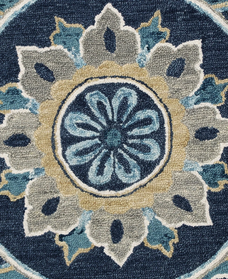 Lr Home Valentin Vlnta-569 7' x 7' Round Area Rug