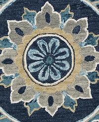 Lr Home Valentin Vlnta-569 7' x 7' Round Area Rug