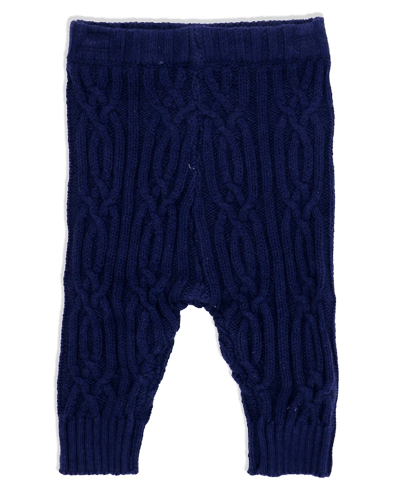 Little Gent Baby Boys Shawl Collar Knit Cardigan and Pants, 2 Piece Set