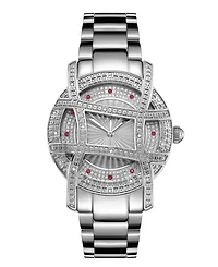 Jbw Women's Olympia Silver-Tone Stainless Steel Watch, 38mm