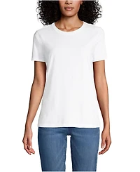 Lands' End Women's Relaxed Supima Cotton Short Sleeve Crewneck T-Shirt