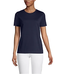 Lands' End Women's Relaxed Supima Cotton Short Sleeve Crewneck T-Shirt
