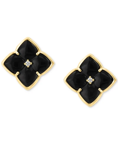 Effy Onyx & Diamond Accent Fancy Stud Earrings in 14k Gold