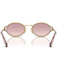 Miu Women's Oval Metal Sunglasses, MU52YS