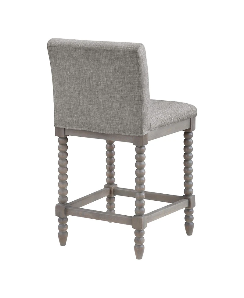 Abbott 26" Spindle Counter Stool with Frame and Faux Leather