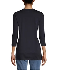 Lands' End Women's Petite 3/4 Sleeve Cotton Supima Tunic