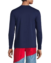 Lands' End Men's SunShade Upf 50 Long Sleeve Swim Tee Cooling Rash Guard
