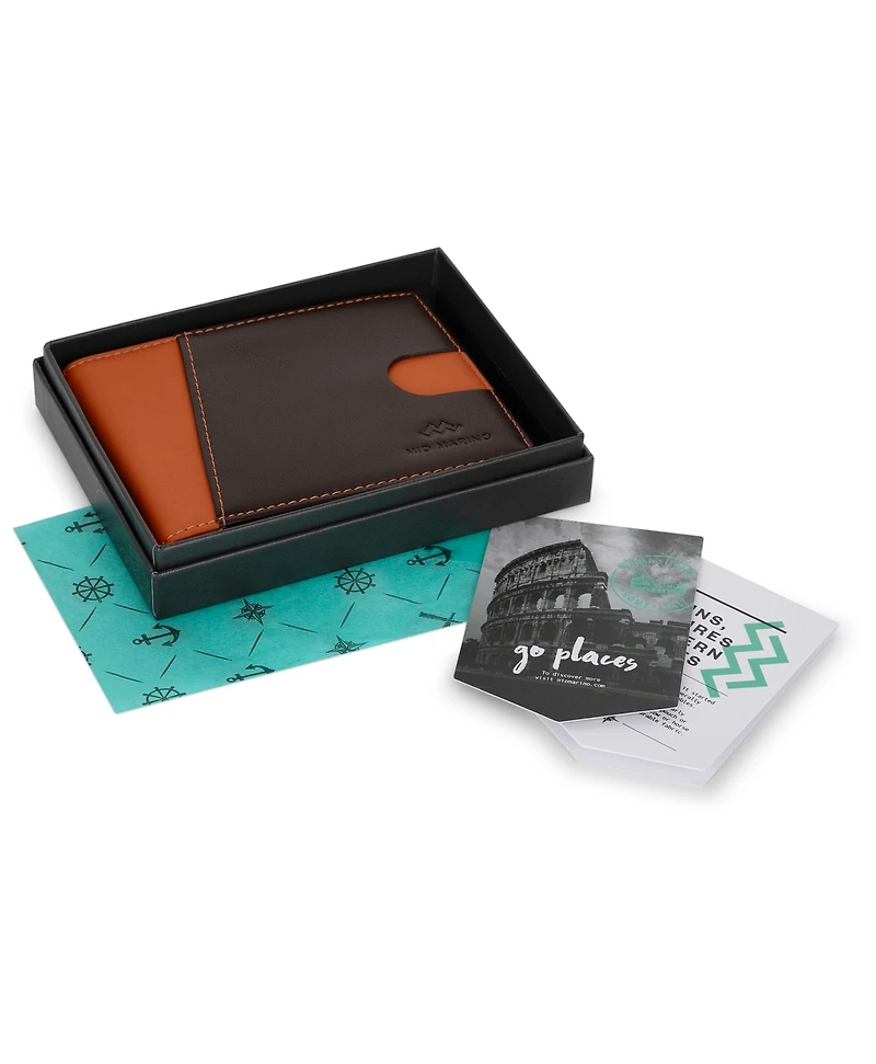 Men's Slim Bifold Wallet with Money Clip