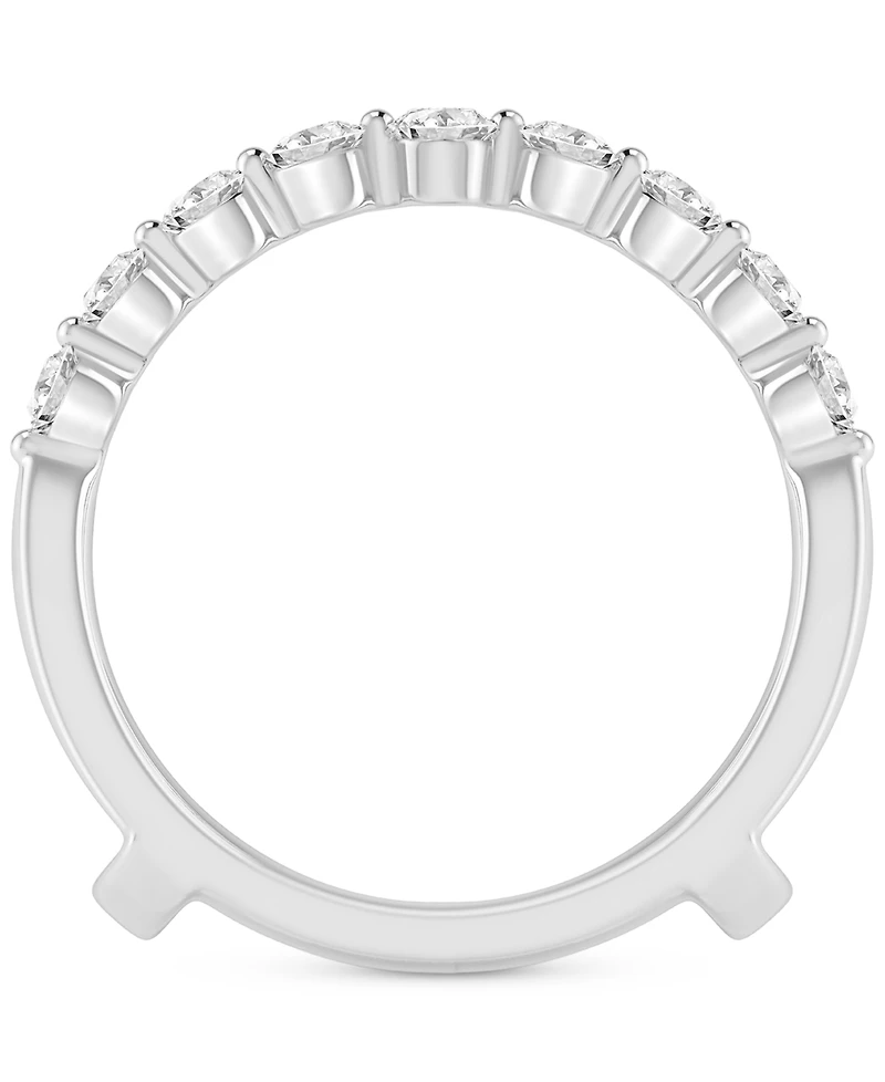 Diamond Double Row Enhancer Ring (1 ct. t.w.) in 14k White Gold