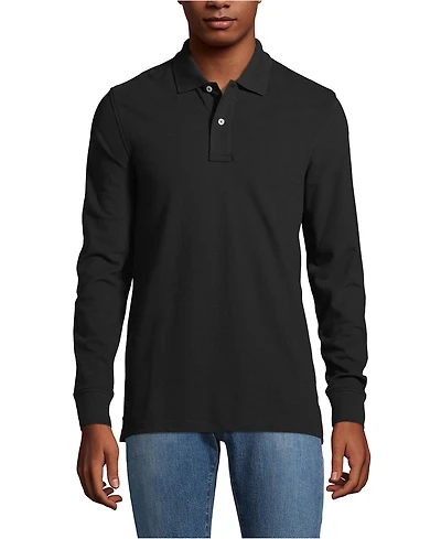 Lands' End Men's Comfort First Long Sleeve Mesh Polo