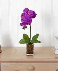 24" Orchid Phalaenopsis Artificial Arrangement in Vase