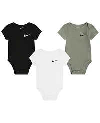 Nike Baby Boys or Girls Mini Me Essential Bodysuits, Pack of 3