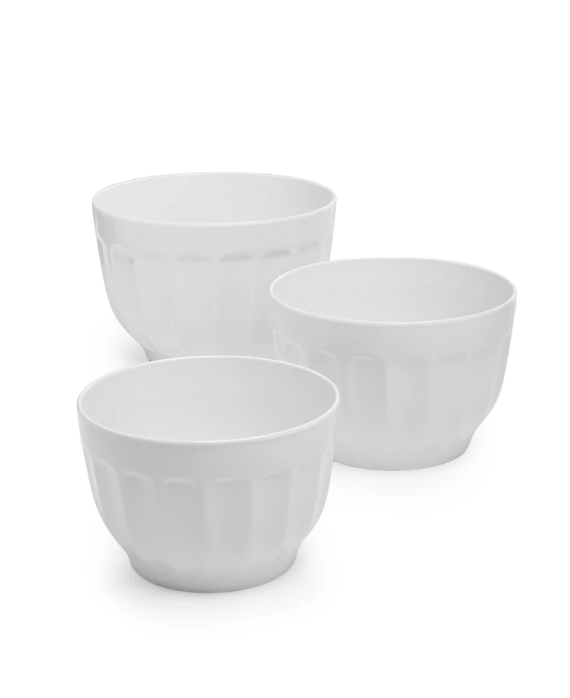 The Cellar 3-Piece Fluted Melamine Bowl Set