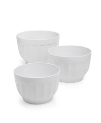 The Cellar 3-Piece Fluted Melamine Bowl Set