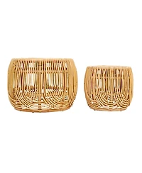 Tov Furniture Azrina Rattan Nesting Tables, Set of 2