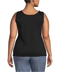 Lands' End Women's Plus Cotton Tank Top