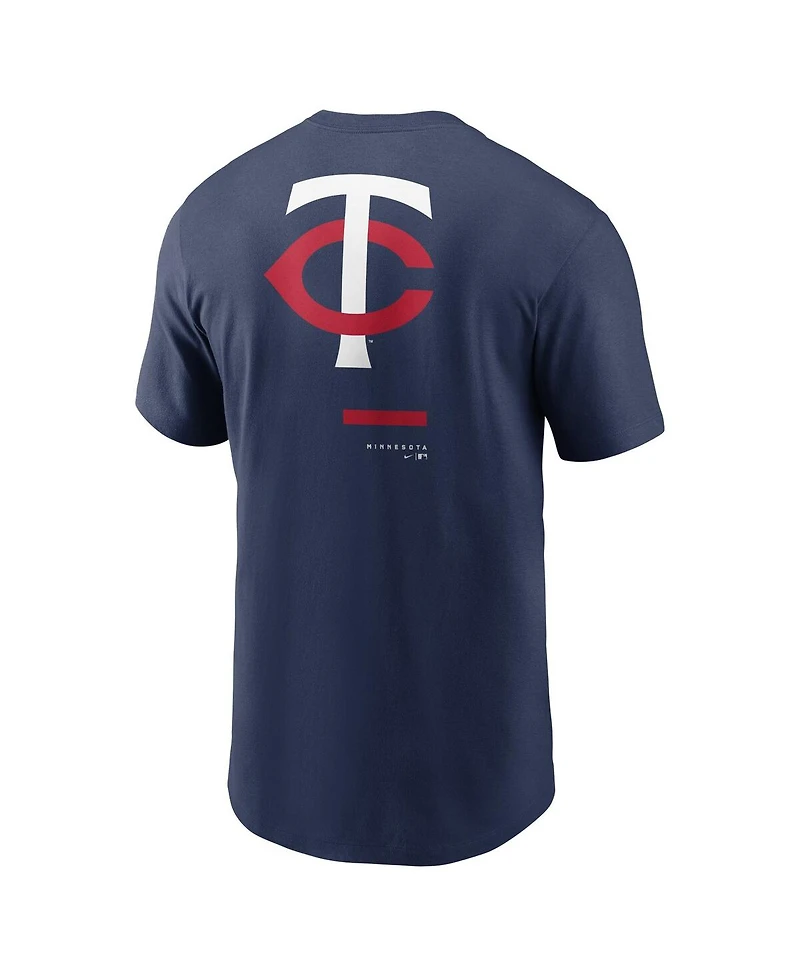 Men's Nike Navy Minnesota Twins Over the Shoulder T-shirt