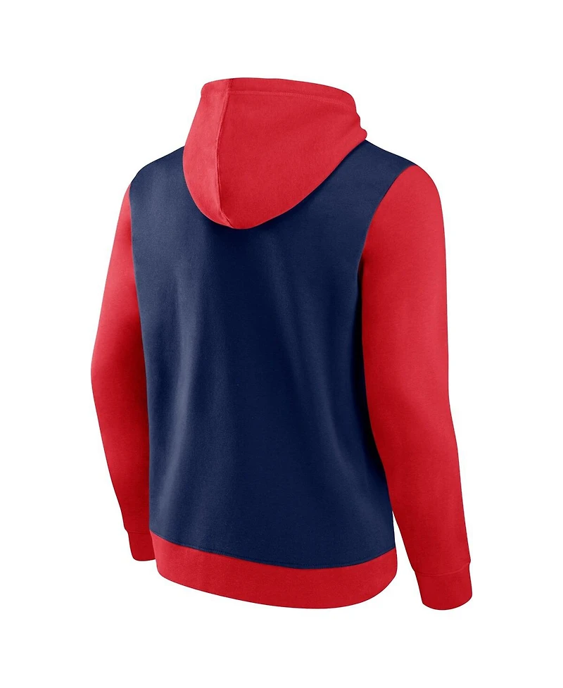 Men's Fanatics Red, Navy Washington Nationals Chip Team Pullover Hoodie