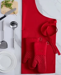 Teflon 3-Piece Apron Set - Teflon Treated 1 Apron, 2 Oven Mitts